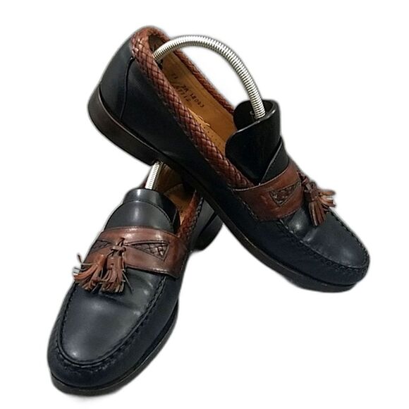 Allen Edmonds Maxfield men\'s dress tassel loafers size 11 black brown USA made main image 11